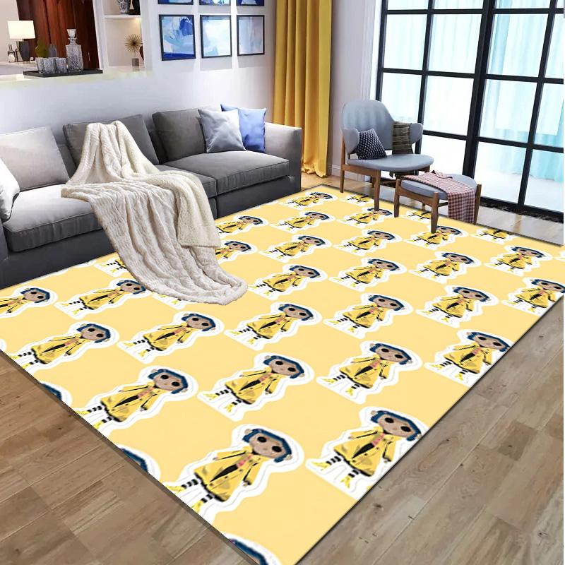 Coraline Pattern Rug, Indoor/Outdoor Mat, for Picnic, Gameroom, Bedroom, Office, Living Room, Home Decor Carpet, Birthday Gift