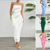 New Women'S Clothing Daily Temperament Elegant Casual Pure Desire Sexy Printed Jumpsuit Long Skirt Light Dress High-End Party Dress