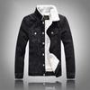 Winter Men Thick Jackets and Coats Warm Fleece Denim Jacket Fashion Mens Black Vintage Men Coat