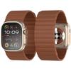 Стильный Ультраширокий Магнитный Кожаный Ремешок для Apple Watch Серии 11/10/9/8/7/6/5/4 42мм 44мм 45мм 46мм