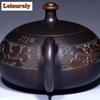 Chinese Purple Clay Tea Pot Handmade Qinzhou Nixing Pottery Filter Kettle Home Beauty Tea Infuser Custom Dragon Phoenix Tea Set