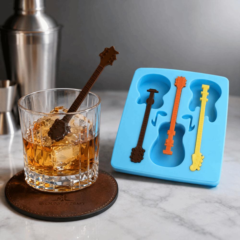 Easy Release Guitar Ice Tray Blue Guitar Chocolate Mold Durable Guitar Ice Mould Gift