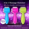 Массажер для головы 4 в 1 Электрический массажный ролик Ударный вибрационный молоток Массаж Расслабление Головной ролик Расческа Массажный молоток для кожи головы