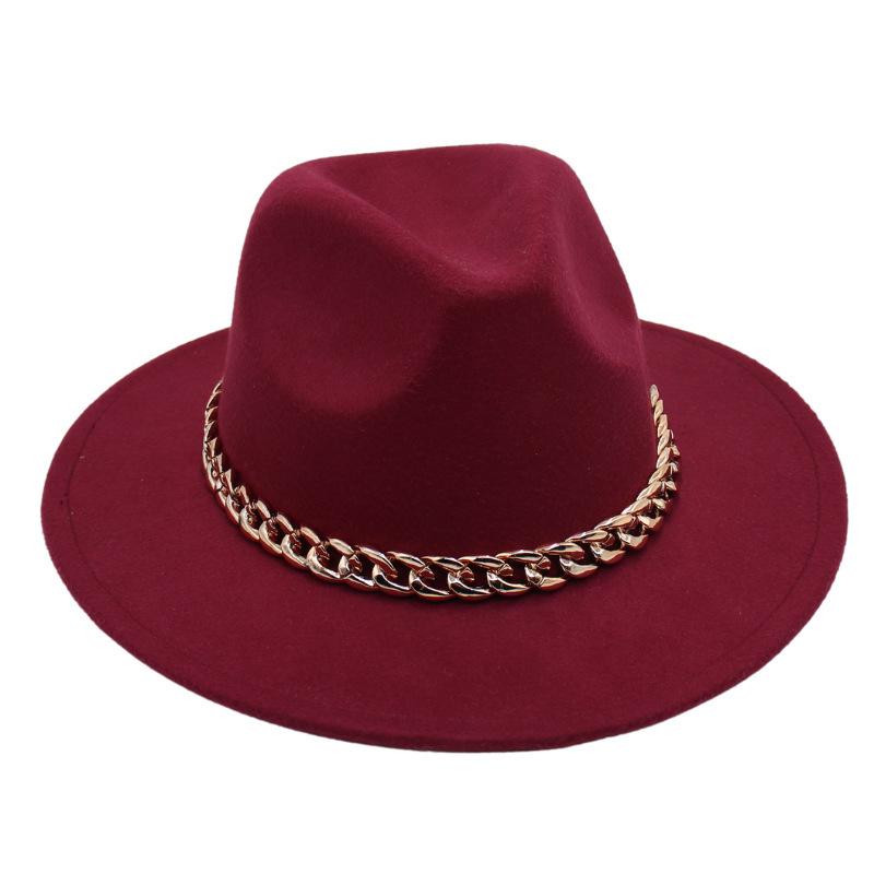 Шляпа-котелок с цепочкой, джазовая шляпа для мужчин и женщин, фетровая шляпа Джексона, сценическая твидовая шляпа