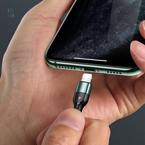 Kabel Lightning USAMS 1m Szybkie ładowanie Zielony