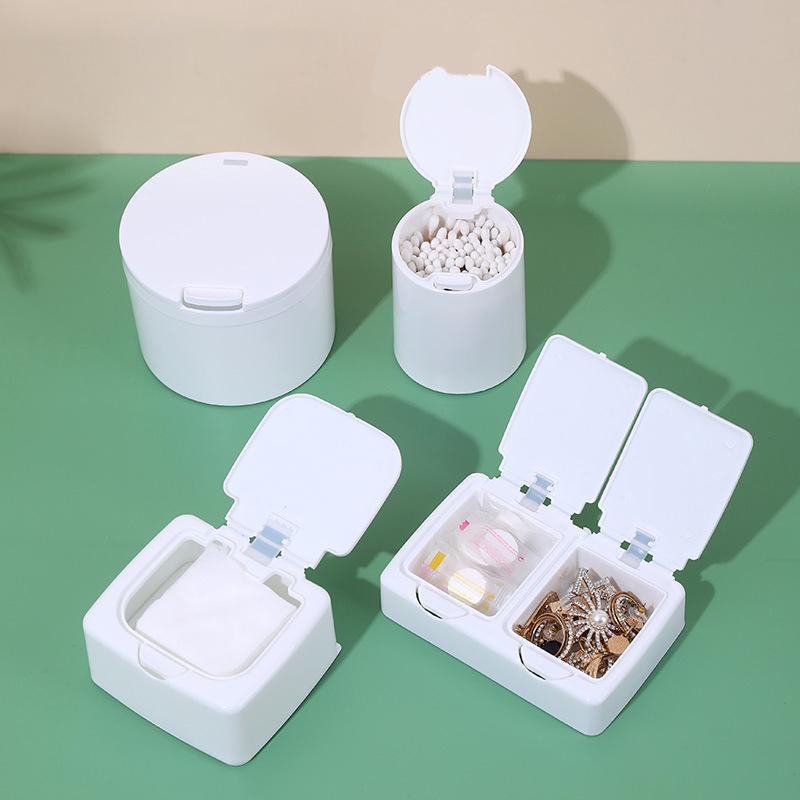 Ins White Storage Box Pop-Up Desk Organizer Box Kpop Idol Photo Card Holder Small Card Protective Case Collection Organizer Case