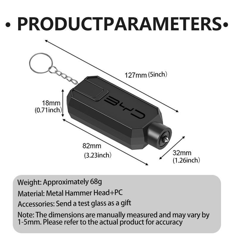 Car Window Glass Breaker Safety Hammer Emergency Escape Seat Belt Cutter For BYD F3 E6 Yuan Plus Atto F0 G3 I3 Ea1 Song Max Tang
