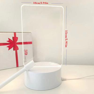 Оптовая продажа с фабрики, доска объявлений Instagram, 3D-ночник, излучающий свет, акриловая стираемая доска для рукописного ввода, настольная атмосфера, лампа DIY