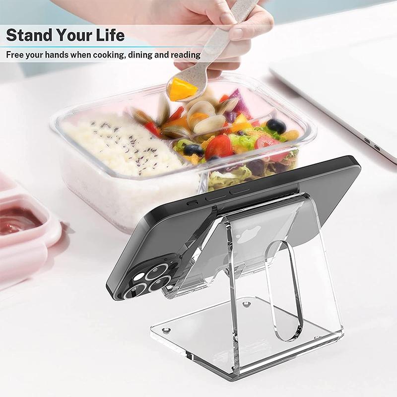 Clear Acrylic Cell Phone Stand Desk Dock Holder For Smartphone Universal Desktop Charger Support Telephone Mount