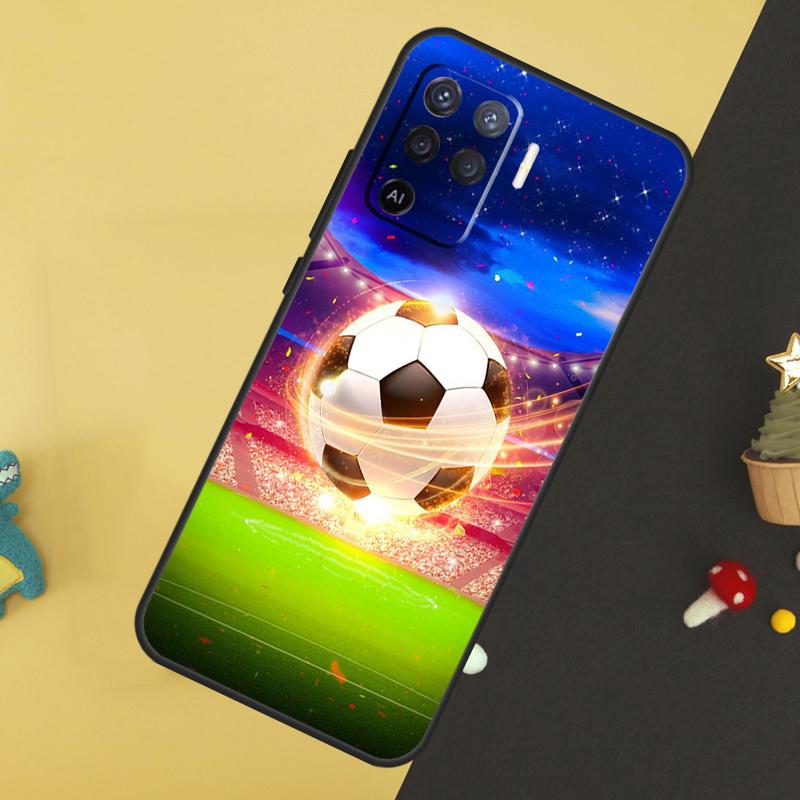 Футбольный мяч для OPPO A57S A53S A54S A98 A78 A58 A79 A15 A17 A77 A16 A76 A96 A52 A72 A5 A9 A94 A74, чехол