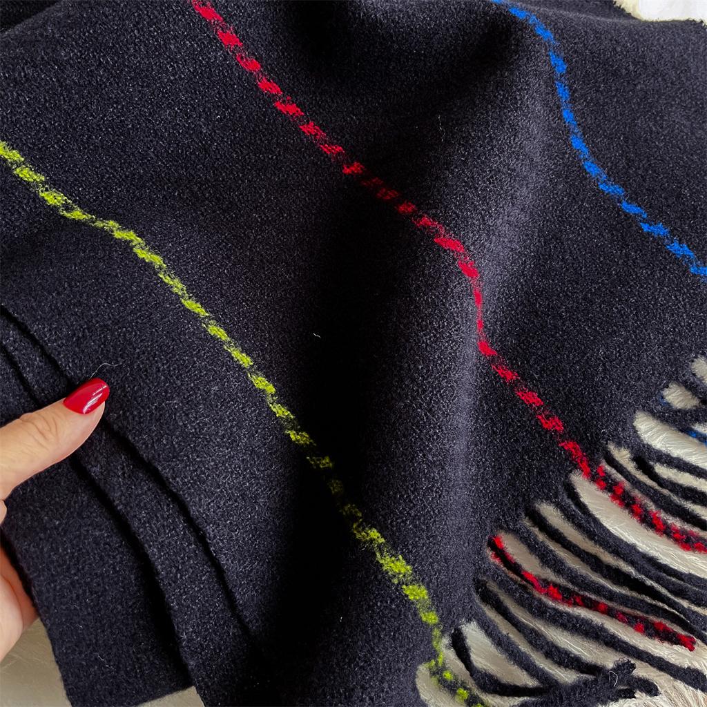 Luxury Winter Cashmere Scarf Women Design Warm Pashmina Blanket Poncho Scarves Female Shawl Wraps Thick Foulard Bufanda