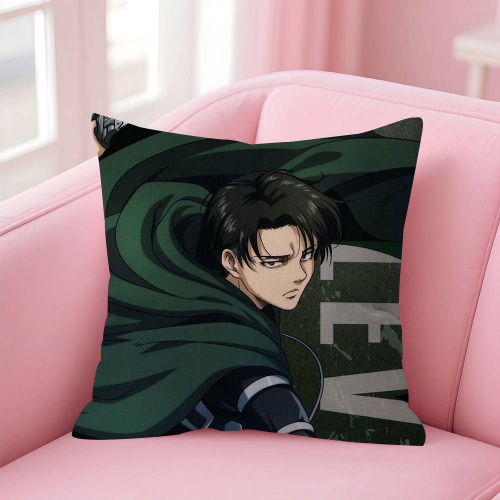 Anime Attack on Titan Levi Ackerman   Cushion Cover Car Throw Pillow Case For Sofa Car Christmas Gift