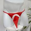 Men's Santa Hat Velvet Thong T-Back Underwear