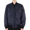 STONE ISLAND Мужская куртка с длинным рукавом на молнии, однотонная, с нашивкой-логотипом, SS23, цвет: Полуночно-синий, 781542125-V0020