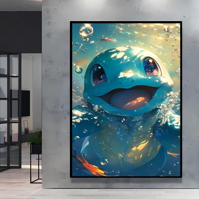 Japanese Anime Canvas Paintings Pikachu Poster Cartoon Character Picture Bright and Clear Colors High Quality Home Decor