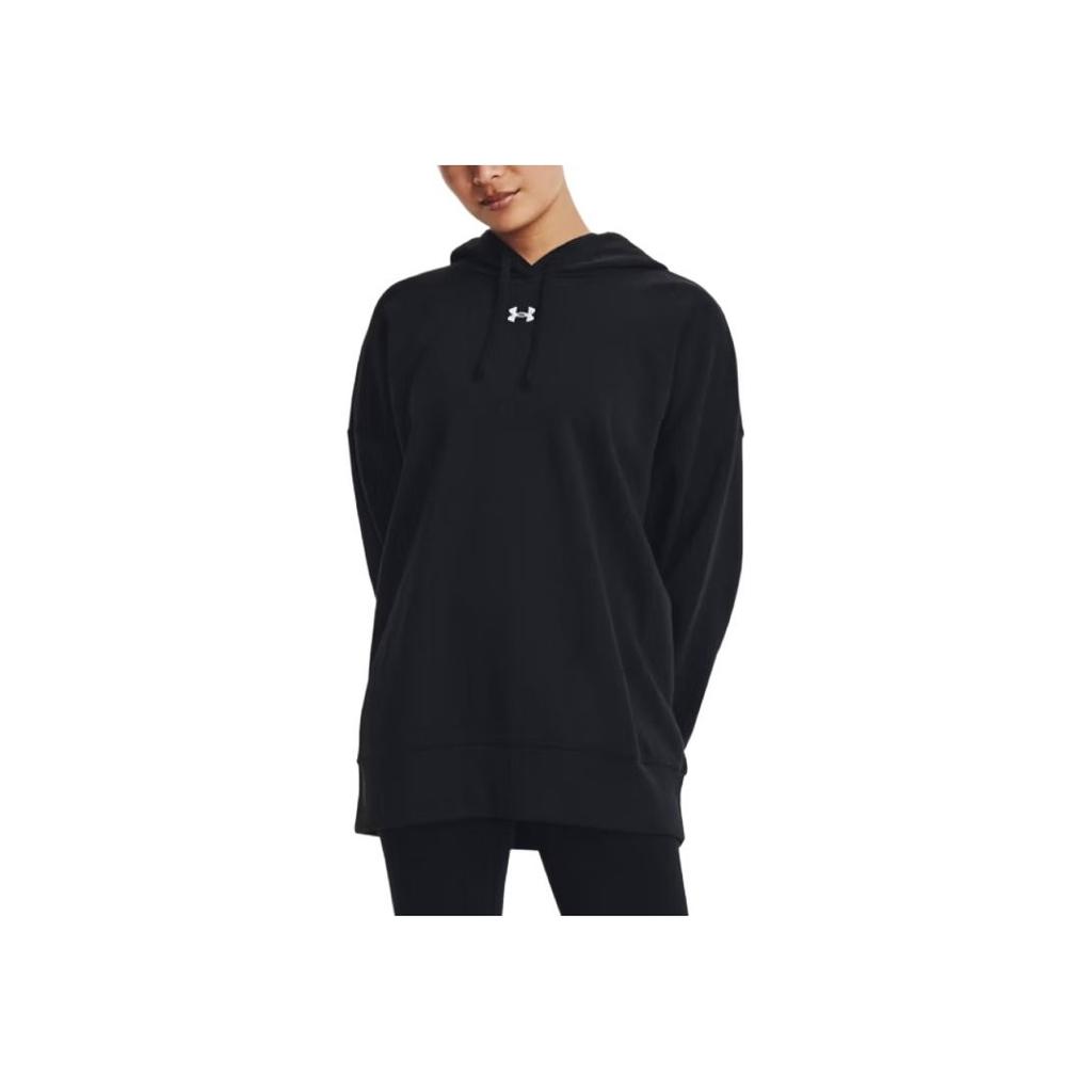 Under Armour Сплошной свободный повседневный свитшот с капюшоном и длинным рукавом, женский свитшот, черный 1379493-001