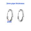 Titanium Steel 2/2.5mm Pipe Thickness Multi Size Round Hoop Earrings For Men Classic Jewelry of Accessories