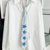 Y2K Star Tie Sweet Unisex Necktie Creative Glossy Tie  Party