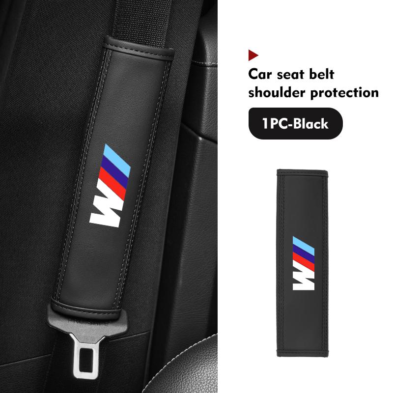 MLKH2 For BMW Leather Car Seat Belt Shoulder Cover Protection Accessories E30 E34 E36 E39 E46 E52 E53 E60 E61 E62 E70 E71 E83