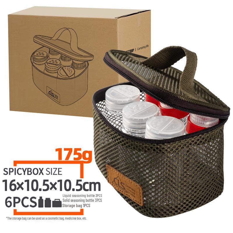 Набор мини-бутылок для приправ CLS: Переносная банка для специй на 6 предметов для кемпинга, барбекю и хранения на кухне