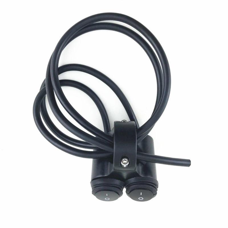 Новый двойной 22 мм 7/8 дюйма переключатель-качалка на руль Вкл/Выкл Переключатель света Высокий Низкий Водонепроницаемый