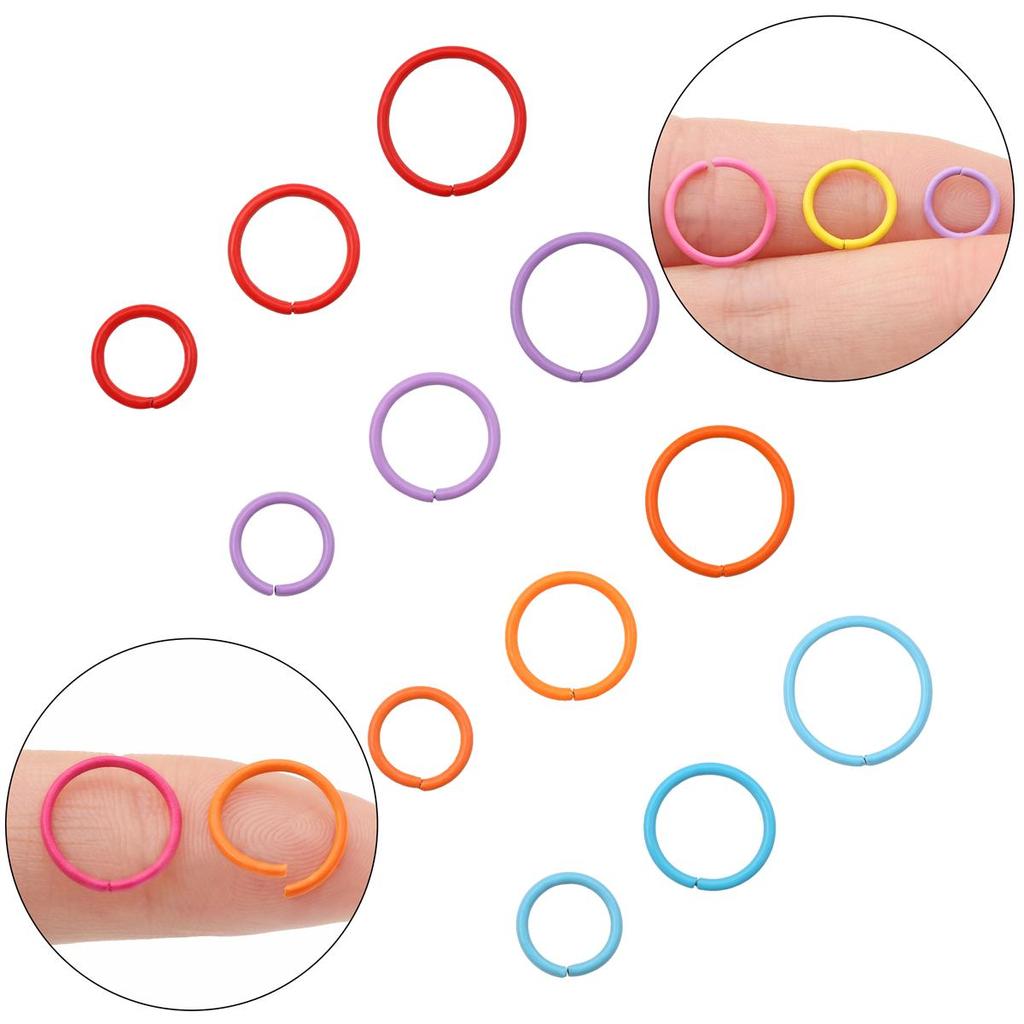 Круглые кольца для прыжков, красочные витые открытые разъёмные кольца, кольца для прыжков, соединитель для изготовления ювелирных изделий своими руками, поиск расходных материалов