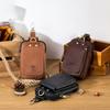 Men Vintage Leather Belt Bag Travel Cell Phone Purse Wallet Waist Bag Fanny Pack