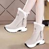 Womens Ankle Boots Warm Plus Fleece Thick Sole Winter Snow Boots Fashion Side Zipper Wedge Outdoor Sneakers Botas Mujer