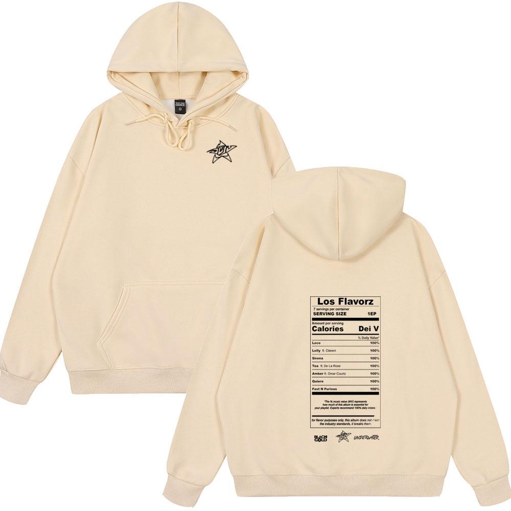 Rapper Dei V Los Flavorz Album 2025  Hoodies Men Women Clothing Fashion Hip Hop Long Sleeve Sweatshirt Casual Oversized Hoodies