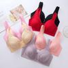 Sexy Front Closure Bra Women Front Fastening Bra Wireless Bras for Women Push Up Lingerie Plus Size Brassiere No Steel Ring Bra
