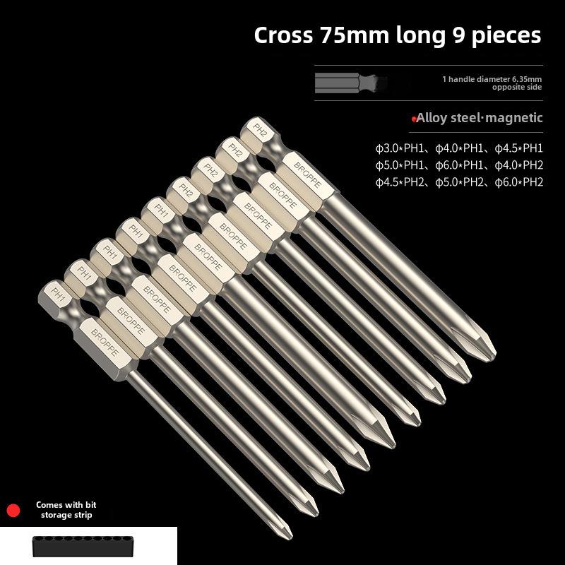 Магнитная крестовая отвертка BROPPE с электрической дрелью и пневматической насадкой