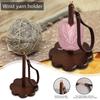 Wrist Yarn Holder - Portable Wooden Yarn Holder With Leather Wristband And Shoulder Strap