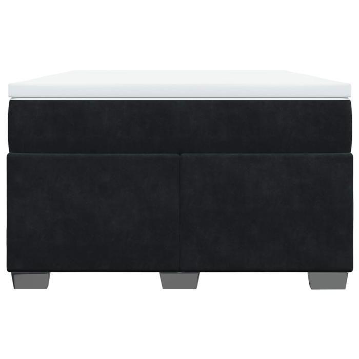 Maison Exclusive - Sommier à lattes de lit avec matelas Noir 120x200 cm Velours