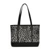 And Modern Elegant Color Block Tote Bag For Women Featuring Chic Leopard Print And Zipper Closure