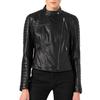 Женская кожаная байкерская куртка на молнии в ассиметричном стиле
