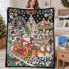 Santa Claus Coloring Flannel Blanket 2026 All Season Office Nap Soft
