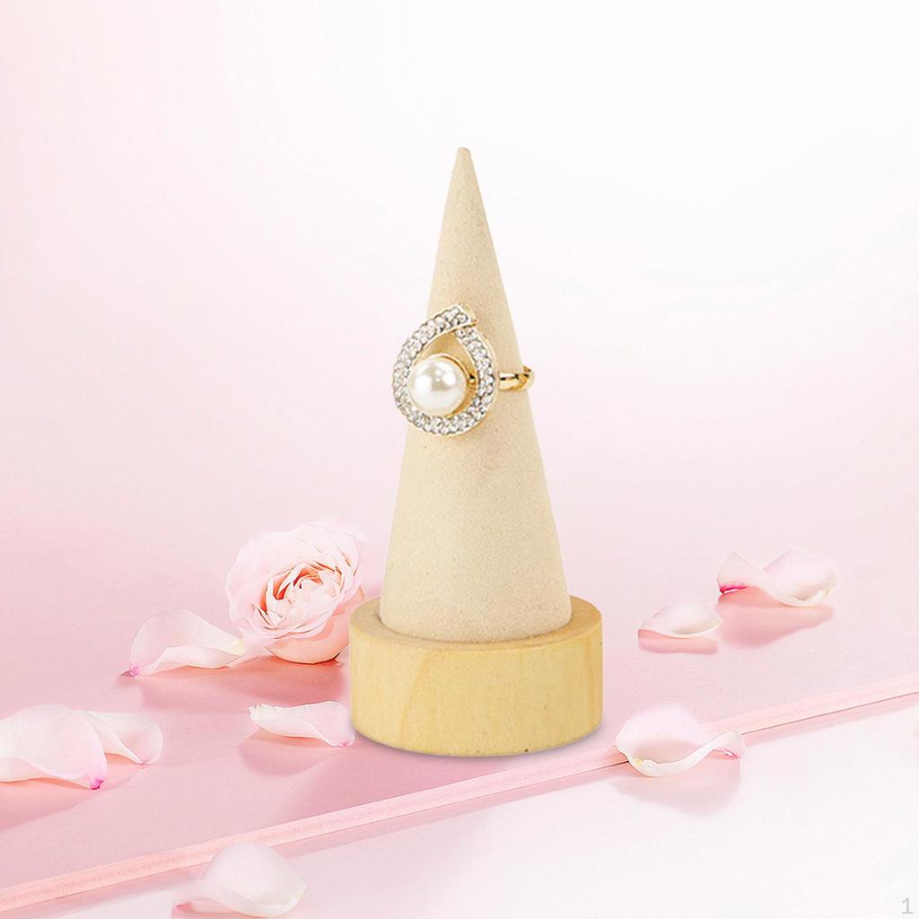 Cone Shape Rings Display Holder Jewelry Organizer Portable Creative Stand for