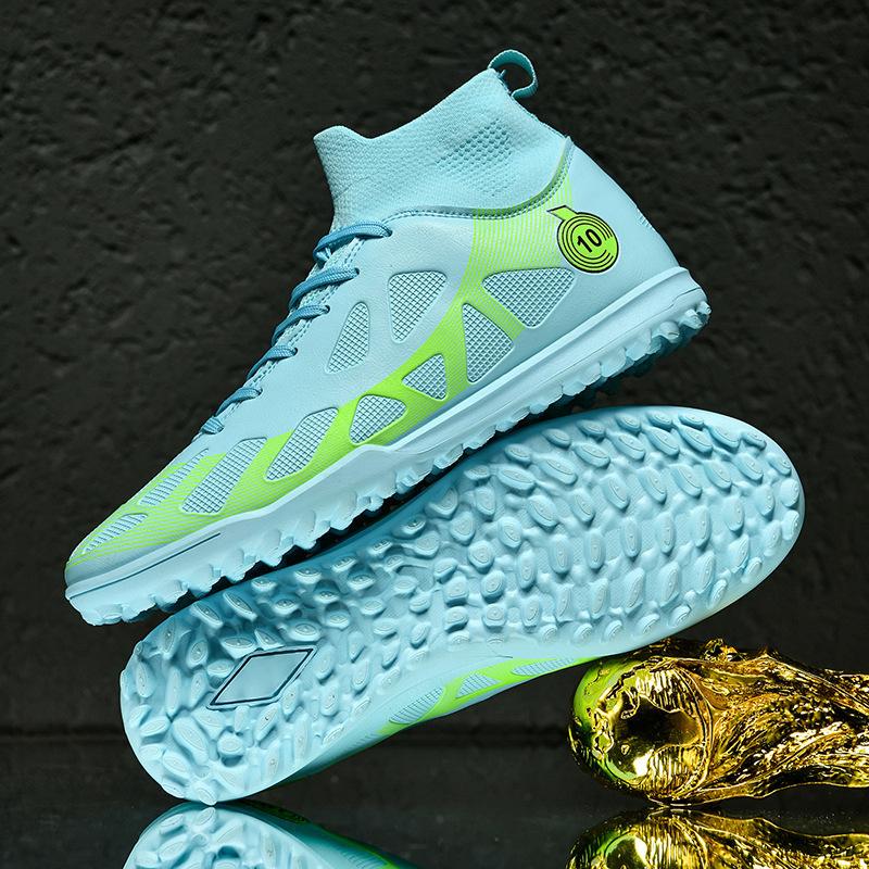 Cross-border football shoes high-top 2024 autumn long and short nail sneakers foreign trade large size 46 boys adult sports shoes