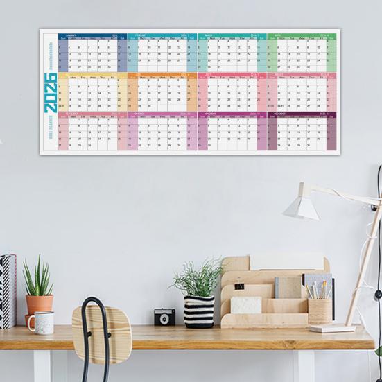 Очень большая наклейка на стену Календарь 2026 Многоразовая матовая доска для записей Дом Работа