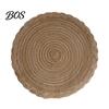 Ramie Fiber Placemat 12 Inch Round Placemats, Polyester Woven Braided Place Mats, Washable Heat Resistant Circle Dining Table Mats for Kitchen