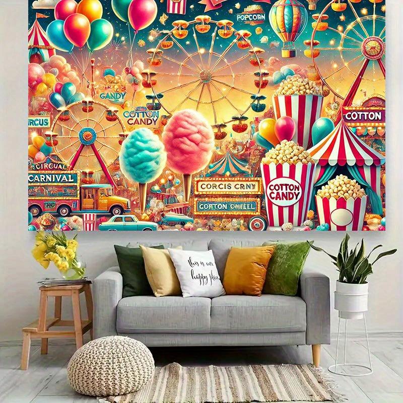 The festive carnival banner is suitable for photography backgrounds indoor and outdoor decorations and party celebrations