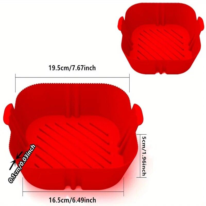 Силиконовые аэрофритюрницы Противень для выпечки в духовке Многоразовая аэрофритюрница Силиконовая корзина Для пиццы Жареная курица в аэрофритюрнице Подкладка для сковороды
