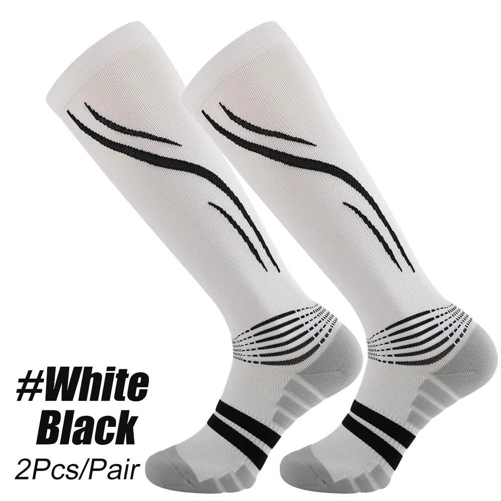 1 пара дышащих спортивных компрессионных носков до колена для икр, велосипедных носков для икр, для бега