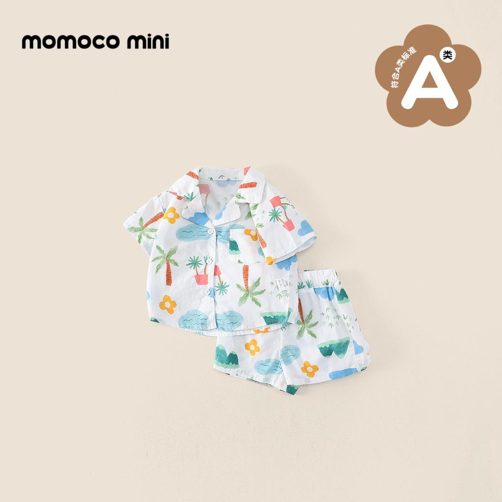 Mamimaka Summer New Product Boys' Summer Beach Style Shirt Set