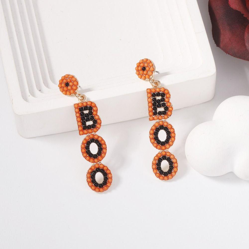 Trick Halloween Earrings Skull Spider Dangle Earrings Creative Pumpkin Ear Studs Party