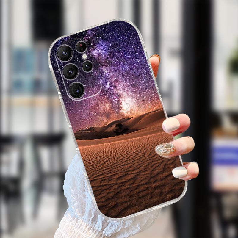 Прозрачный чехол для Samsung S25 S24 S23 S22 Ultra 5G Прозрачный Мягкий ТПУ Силиконовый Чехол для Телефона для Galaxy S22 5G Защитные Fundas