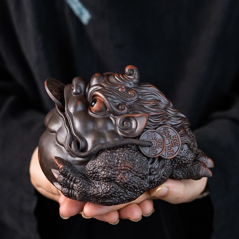 Набор богатства фиолетовый песок Pixiu Kung Fu Чайный сервиз Аксессуары Украшение чайного стола Чайный питомец