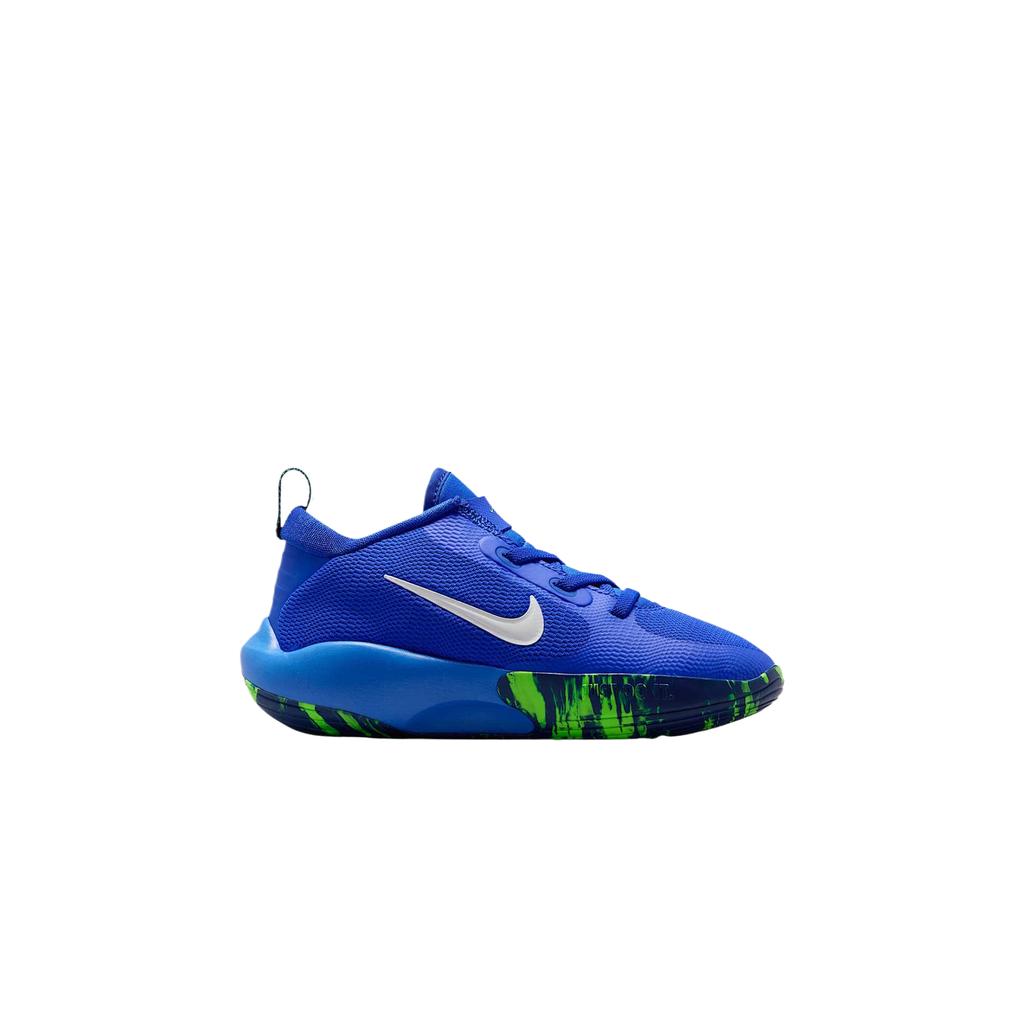 Jordan Cushioning Breathable Low top Children's Basketball Shoes Racing Blue/Space Blue/Dark Navy Blue/Impact Green FQ7670-405