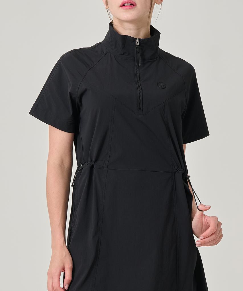 Built Moa Women'S Golf Nylon Half-Zip Dress