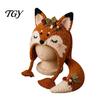 Cute Animal Hat Pattern Crochet Kit, Fantasy Hood DIY Handmade Winter Ear Protection Unicorn Fox Frog Earflap Crafting Kit for Adults